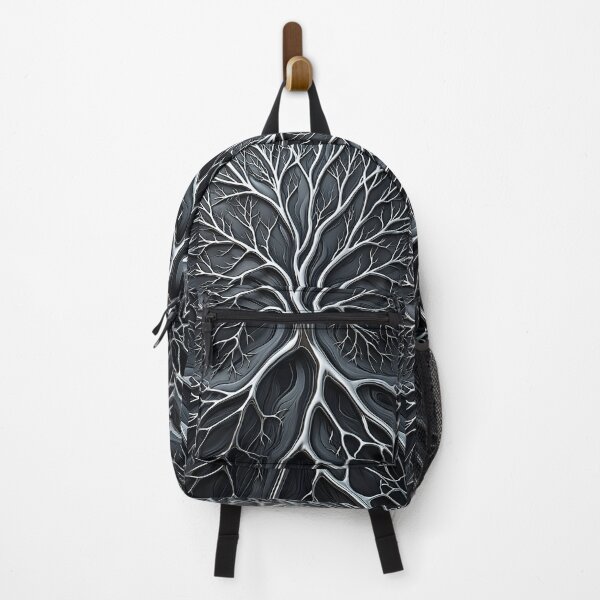 Item preview, Futuristic Silver Metallic Fractal Tree Abstract designed and sold by CuteSlothWorld.