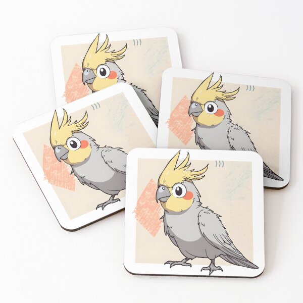 Item preview, Cute Cockatiel Sticker | Kawaii Cockatiel Bird Illustration | Pet Parrot Art designed and sold by dreamz-world.