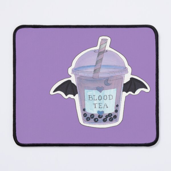 Item preview, Blood Tea Bat Wing Boba — Pastel Goth Creepy Cute Bubble Tea Art designed and sold by Darkfully-Done.