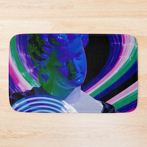 Item preview, Hypnotic Vaporwave Statue in Neon Spirals designed and sold by bubblegoth.