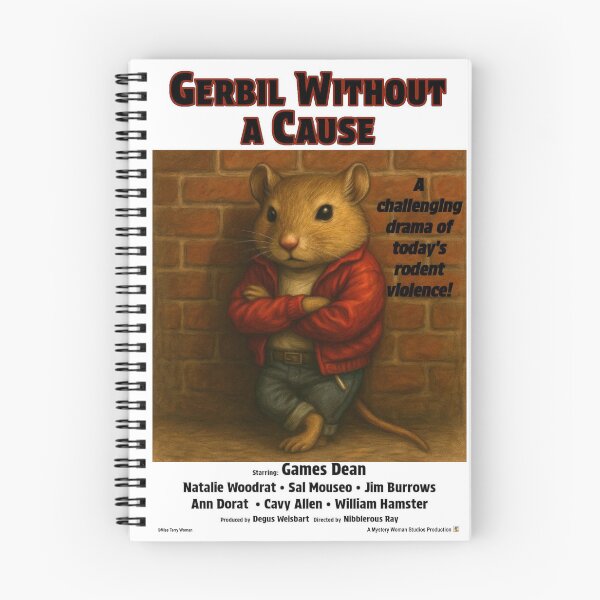 Item preview, Gerbil Without a Cause Retro Movie Parody designed and sold by MissTerryWoman.