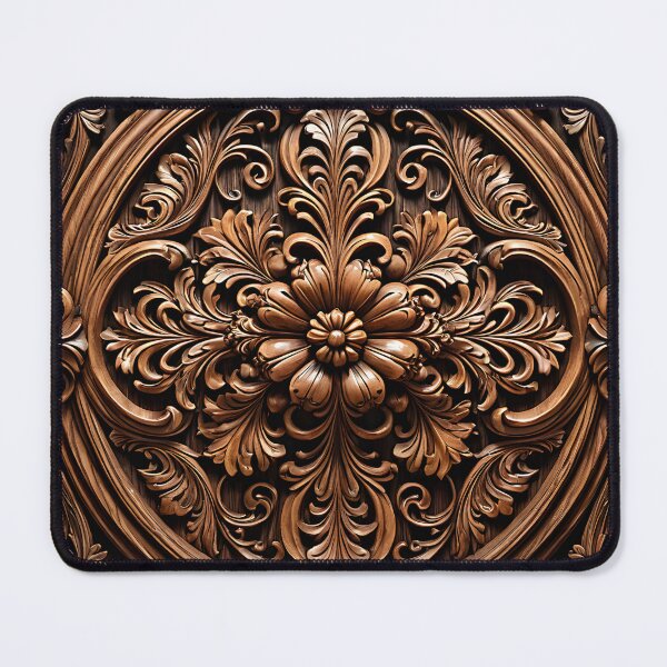 Item preview, Royal Mandala Wood Carving Ornamental Symmetry designed and sold by CuteSlothWorld.