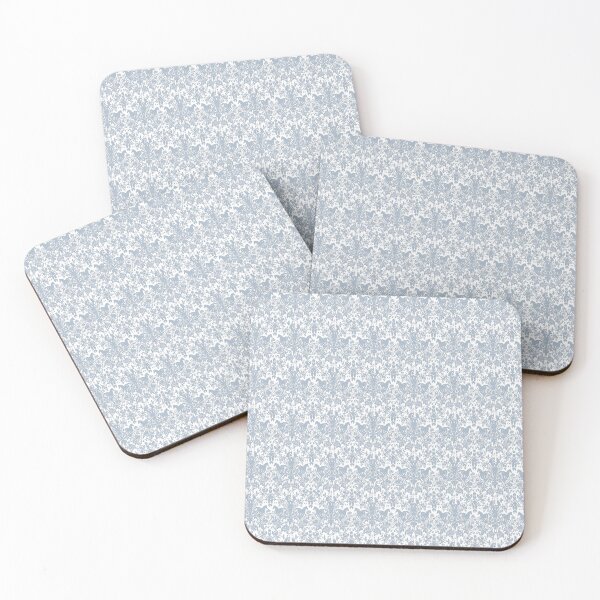 Item preview, Vintage Chinoiserie Floral Damask Pattern in Delft Blue and White designed and sold by FawnFeatherCo.