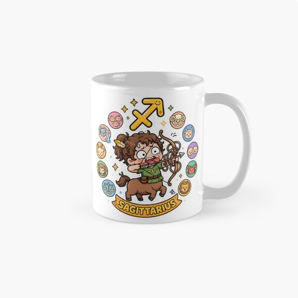 Item preview, Funny Nervous Sagittarius Cartoon Archer designed and sold by Zodiac Celestial Art.