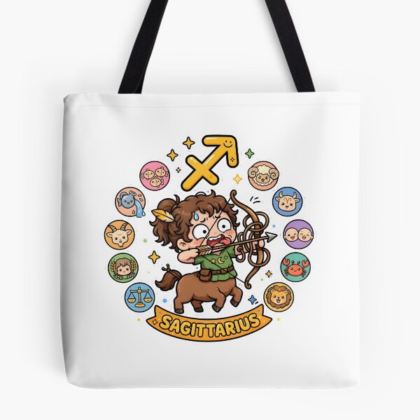 Item preview, Funny Nervous Sagittarius Cartoon Archer designed and sold by Zodiac Celestial Art.