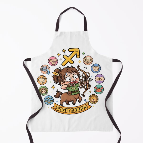 Item preview, Funny Nervous Sagittarius Cartoon Archer designed and sold by Zodiac Celestial Art.