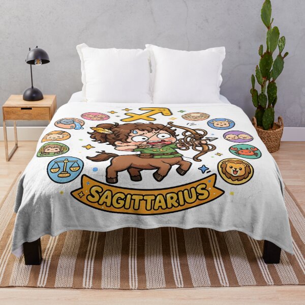 Item preview, Funny Nervous Sagittarius Cartoon Archer designed and sold by Zodiac Celestial Art.