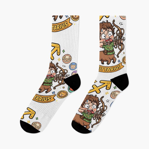 Item preview, Funny Nervous Sagittarius Cartoon Archer designed and sold by Zodiac Celestial Art.