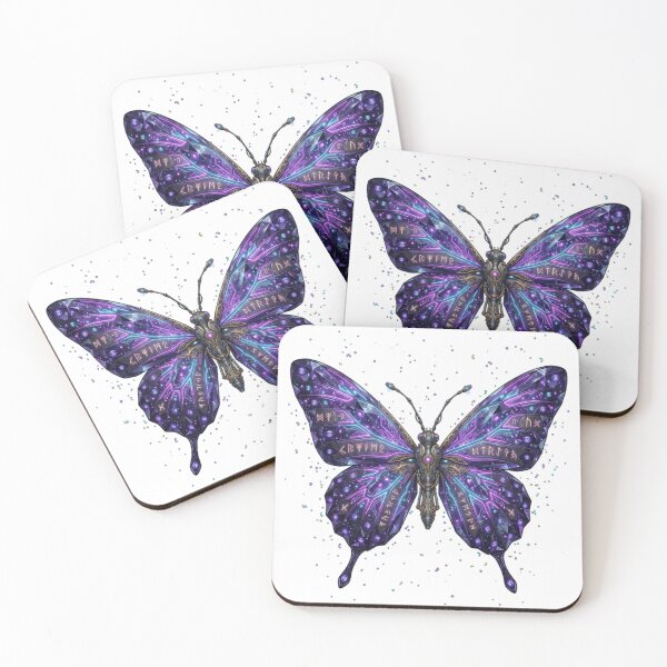 Item preview, Wild Magic — Cyberpunk Butterfly Rune Art designed and sold by CalmFrameArt.