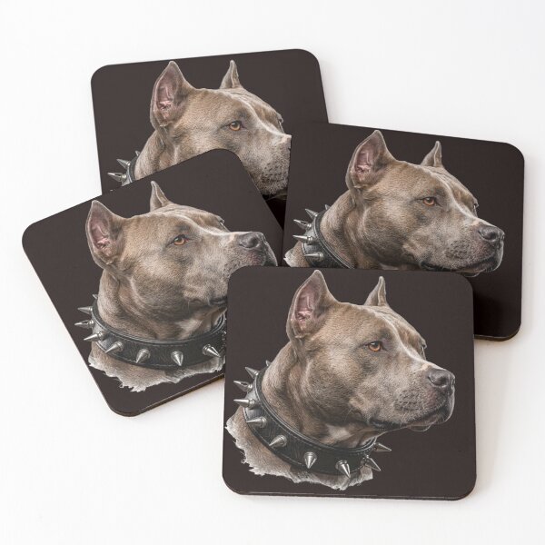 Item preview, Fierce Pitbull with Spiked Collar Graphic Art designed and sold by Angry Bunny Clinic.