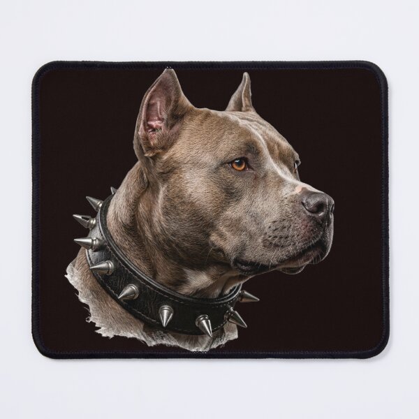 Item preview, Fierce Pitbull with Spiked Collar Graphic Art designed and sold by Angry Bunny Clinic.