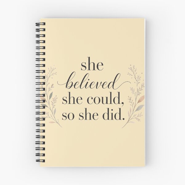 Item preview, She Believed She Could, So She Did - Floral Motivational Quote designed and sold by Cartoon art with a purpose ❤️ Supporting Althea’s friends .