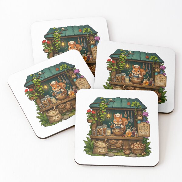 Item preview, Squirrel's Breakfast Co. | Woodland Granola Stand | Cottagecore Forest Breakfast | Cozy Squirrel Kitchen designed and sold by MrDev.
