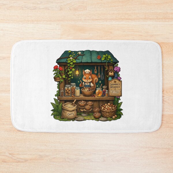 Item preview, Squirrel's Breakfast Co. | Woodland Granola Stand | Cottagecore Forest Breakfast | Cozy Squirrel Kitchen designed and sold by MrDev.