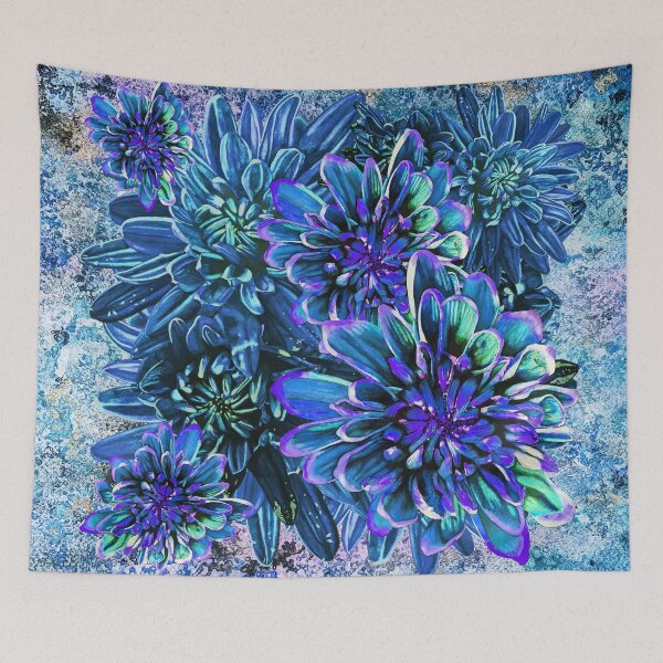 Item preview, Light Blue Chrysanthemums Background 1 designed and sold by nastiaart.