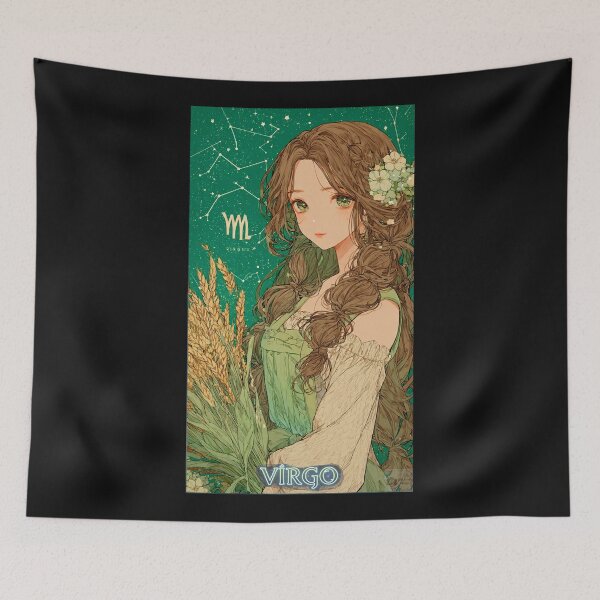 Item preview, Virgo Zodiac Sign anime design designed and sold by Lifeisanimage.