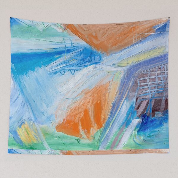 Item preview, oil pastel abstract. the beach. designed and sold by Tereza Pilar  Art.