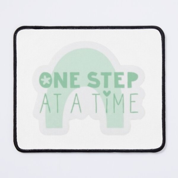 Item preview, One Step at a Time Motivational Quote Sticker | Minimalist Positive Aesthetic Design designed and sold by Khatumeye.