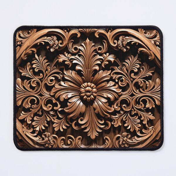 Item preview, Intricate Baroque Wood Carving Ornamental Relief designed and sold by CuteSlothWorld.