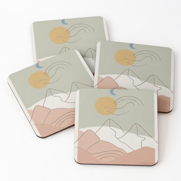 Item preview, Minimalist Mountain Landscape Abstract Line Art designed and sold by HTBstore.