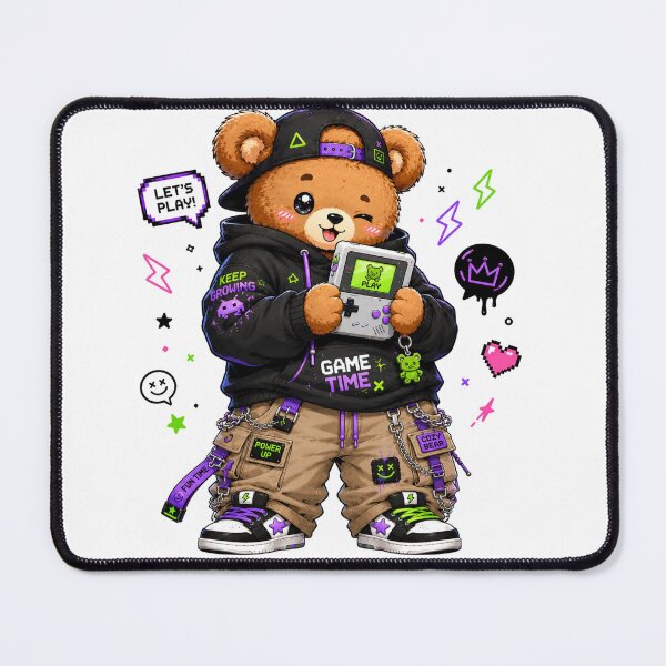 Item preview, Cute Gamer Bear Art designed and sold by StickersHul.