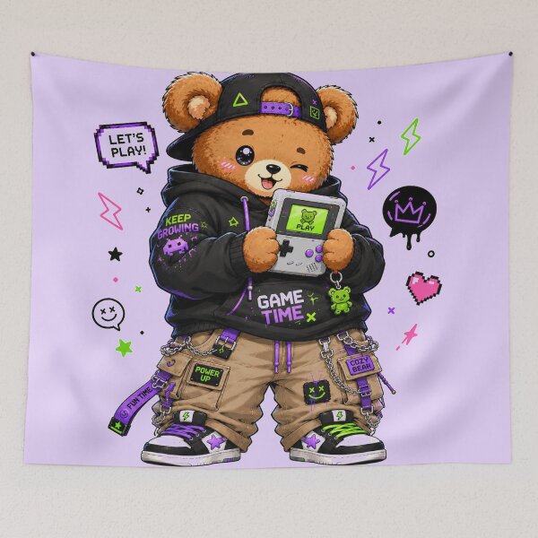 Item preview, Cute Gamer Bear Art designed and sold by StickersHul.