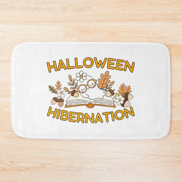 Item preview, Halloween hibernation, cute ghost sleeping on a book designed and sold by BritishDelights.