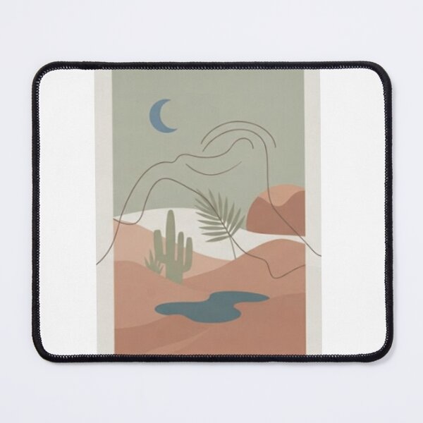 Item preview, Minimalist Desert Oasis Abstract Line Art designed and sold by HTBstore.
