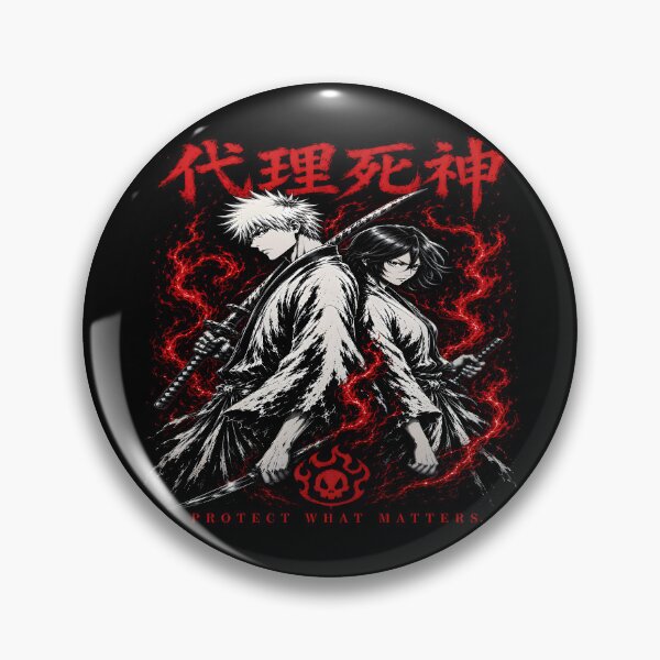 Item preview,  Substitute Shinigami -Ichigo & Rukia -Protect What Matters-Katana Red Flames Art designed and sold by Trinidesigns123.