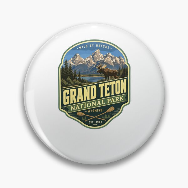 Item preview, Grand Teton National Park Wild By Nature Est 1929 Wyoming Moose Mountain Outdoors Adventure designed and sold by Simsimah26Parks.