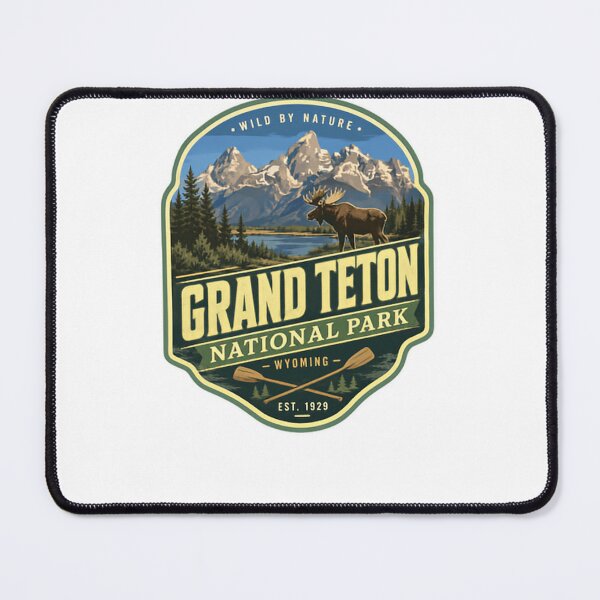 Item preview, Grand Teton National Park Wild By Nature Est 1929 Wyoming Moose Mountain Outdoors Adventure designed and sold by Simsimah26Parks.
