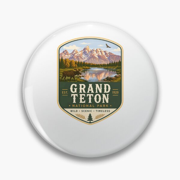 Item preview, Grand Teton National Park Est 1929 Wild Scenic Timeless Wyoming Travel Hiking Outdoors designed and sold by Simsimah26Parks.
