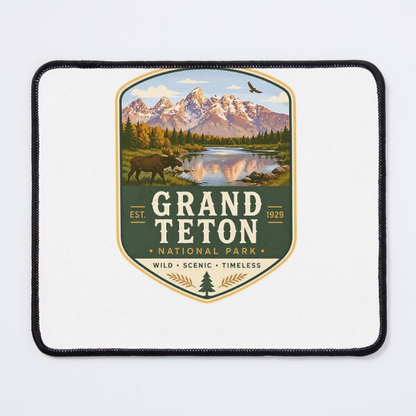 Item preview, Grand Teton National Park Est 1929 Wild Scenic Timeless Wyoming Travel Hiking Outdoors designed and sold by Simsimah26Parks.