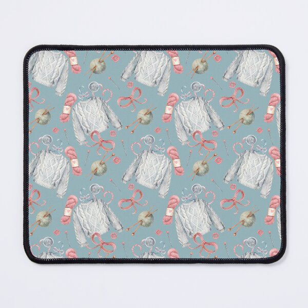 Item preview, Watercolor Knitting Seamless Pattern with Cozy Sweaters, Yarn, Bows and Needles designed and sold by White Rabbit Design .