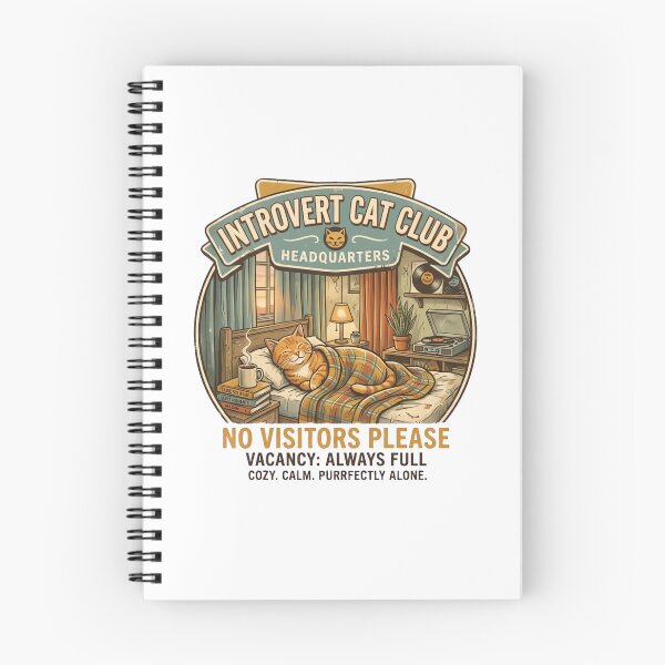 Item preview, Introvert Cat Club Headquarters designed and sold by urbinet.