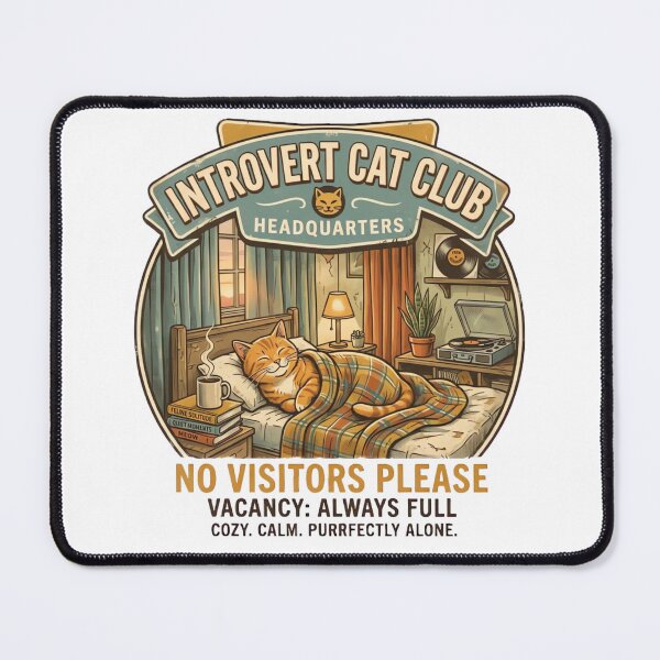 Item preview, Introvert Cat Club Headquarters designed and sold by urbinet.