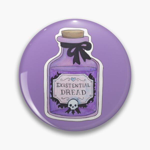 Item preview, Existential Dread Potion Bottle — Pastel Goth Funny Creepy Cute Art designed and sold by Darkfully-Done.