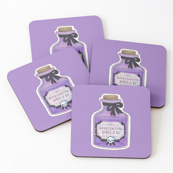 Item preview, Existential Dread Potion Bottle — Pastel Goth Funny Creepy Cute Art designed and sold by Darkfully-Done.