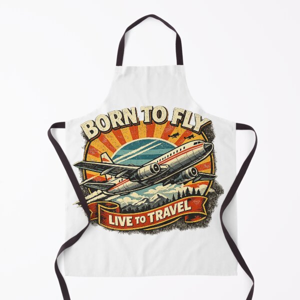 Item preview, Born to Fly Vintage Airplane Badge Retro Aviation Design designed and sold by GalaMine.