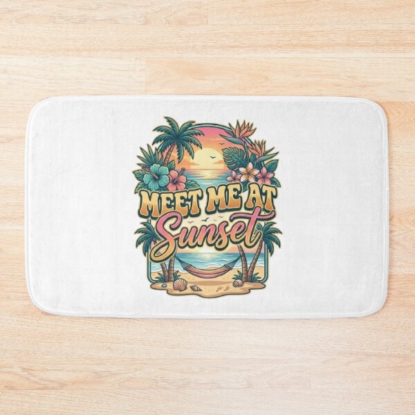 Item preview, Meet Me At Sunset Beach T-Shirt | Tropical Sunset Typography | Coastal Paradise Graphic Tee designed and sold by Faisal  Shah.