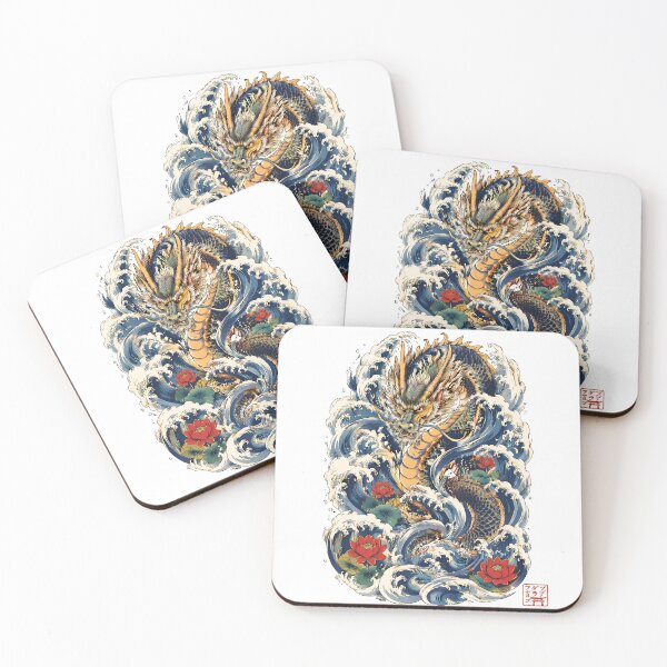 Item preview, Sea Dragon Rising Through Great Waves | Japanese Ryū Artwork designed and sold by kaxymax.