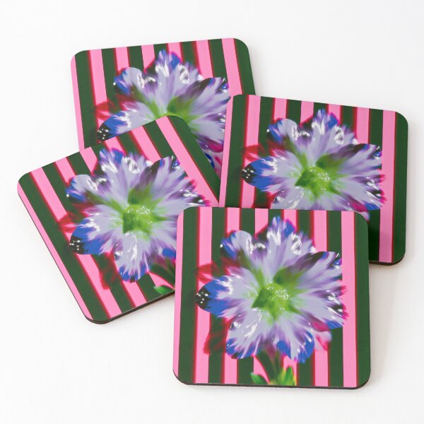 Item preview, Neon Striped Psychedelic Flower designed and sold by bubblegoth.