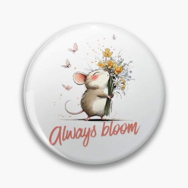 Item preview, Always Bloom Cute Mouse Botanical Wildflower Art designed and sold by CleanDecor.