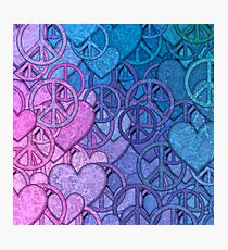 Peace and Love Collage Photographic Print