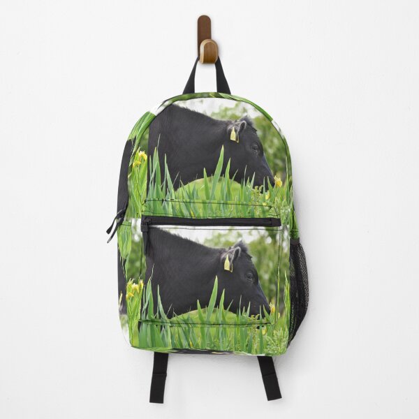 Item preview, Black Cow Among Yellow Iris Flowers designed and sold by Shanguai.