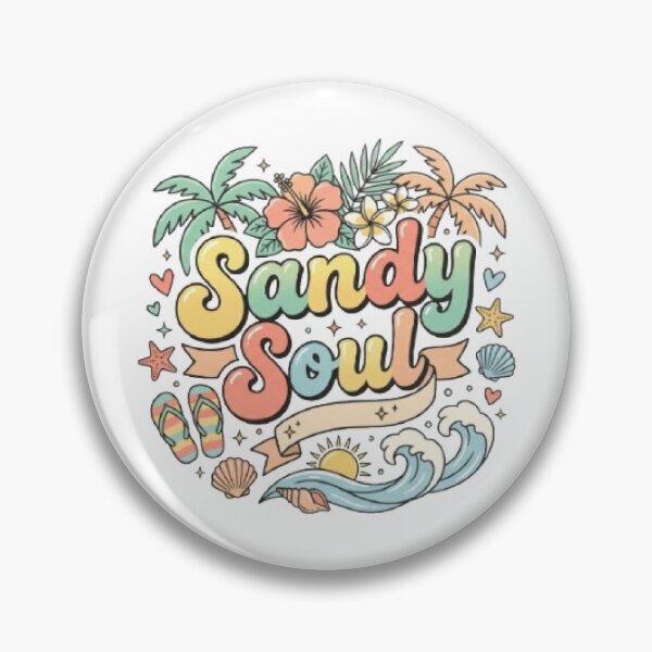 Item preview, Sandy Soul Beach T-Shirt | Retro Coastal Typography | Tropical Summer Graphic Tee designed and sold by Faisal  Shah.