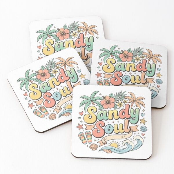 Item preview, Sandy Soul Beach T-Shirt | Retro Coastal Typography | Tropical Summer Graphic Tee designed and sold by Faisal  Shah.
