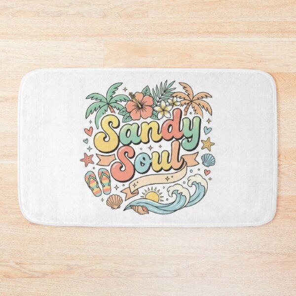 Item preview, Sandy Soul Beach T-Shirt | Retro Coastal Typography | Tropical Summer Graphic Tee designed and sold by Faisal  Shah.