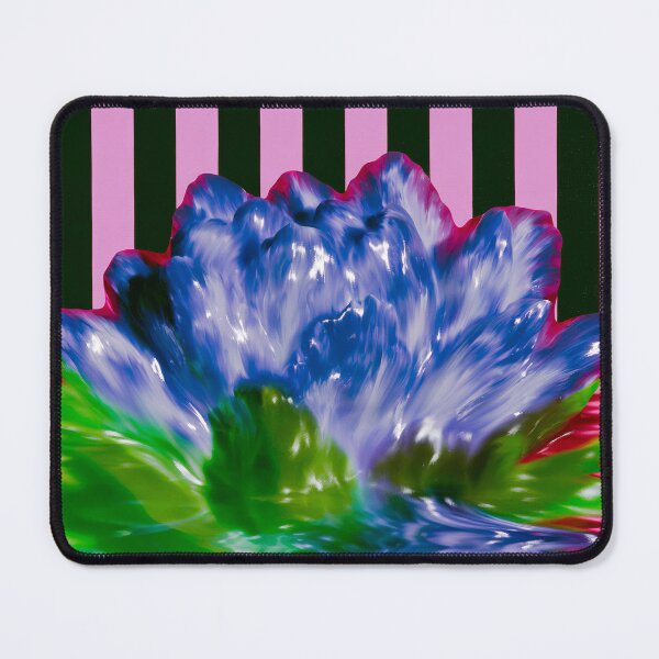 Item preview, Surreal Blue Flower With Pink Stripes designed and sold by bubblegoth.