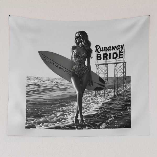 Item preview, Bachelorette Party Bride Surfboard Ocean designed and sold by Voodoo Store Paranormal Collections.